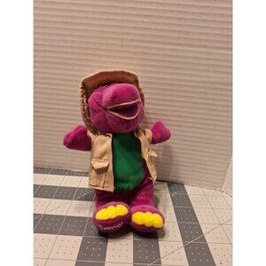 Vintage Safari Barney Purple Dinosaur Beanbag Plush
